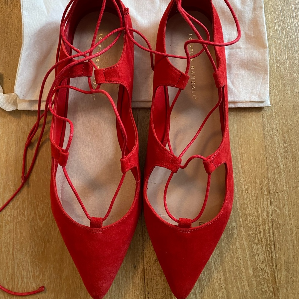 Loeffler Randall lace up flats